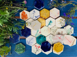 Hexagony małe 8 cm Multikolor